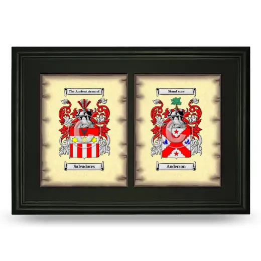 Double Coat of Arms Framed - Black