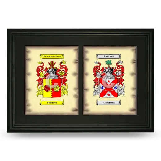 Double Coat of Arms Framed - Black