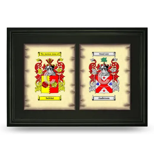 Double Coat of Arms Framed - Black
