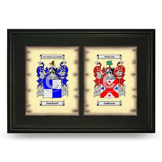 Double Coat of Arms Framed - Black