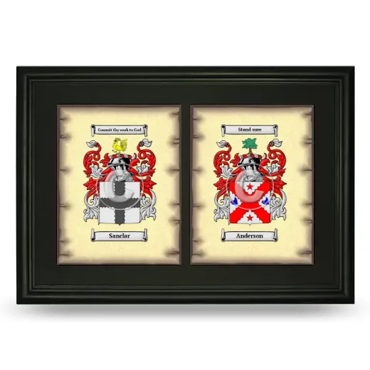 Double Coat of Arms Framed - Black