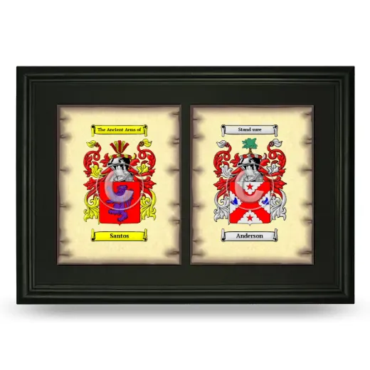Double Coat of Arms Framed - Black
