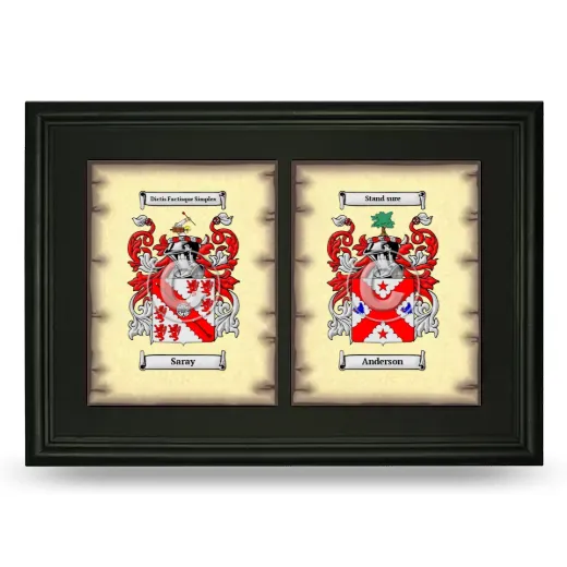 Double Coat of Arms Framed - Black