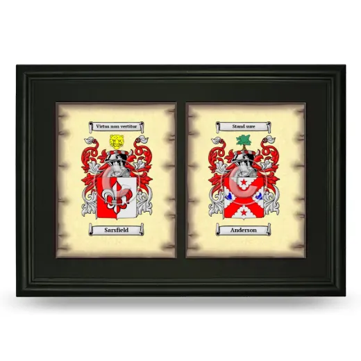 Double Coat of Arms Framed - Black