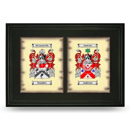 Double Coat of Arms Framed - Black