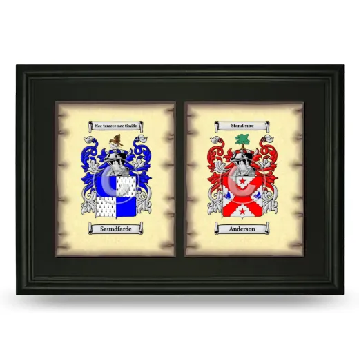 Double Coat of Arms Framed - Black