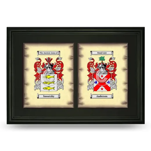 Double Coat of Arms Framed - Black