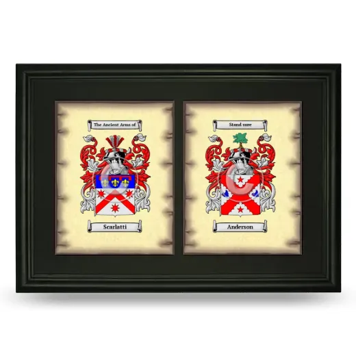 Double Coat of Arms Framed - Black