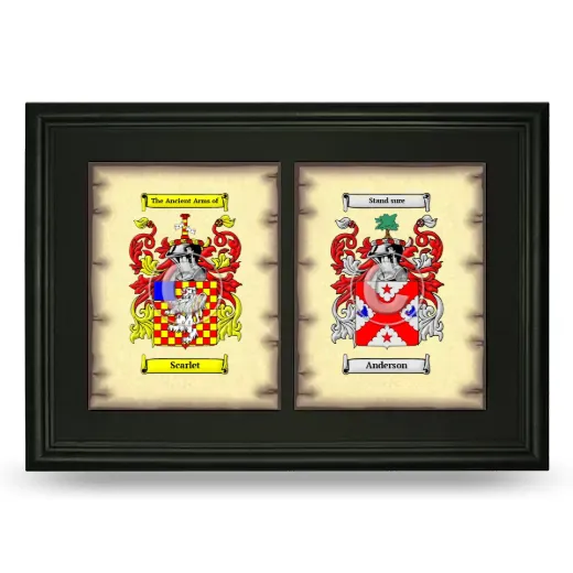 Double Coat of Arms Framed - Black