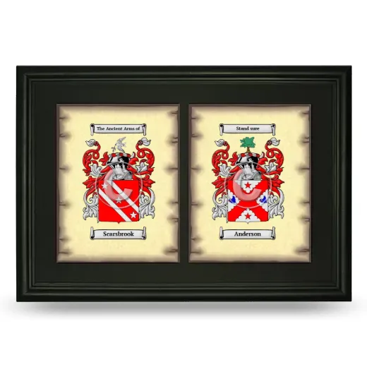 Double Coat of Arms Framed - Black