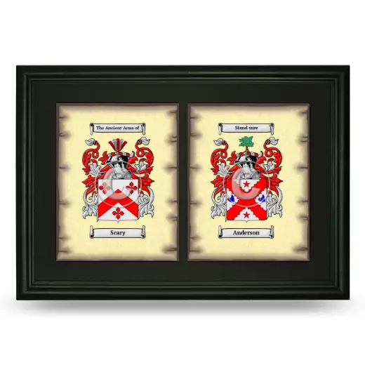 Double Coat of Arms Framed - Black