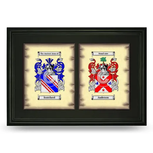 Double Coat of Arms Framed - Black