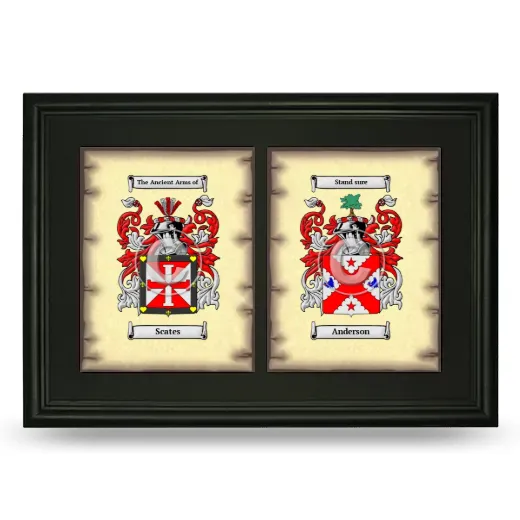 Double Coat of Arms Framed - Black