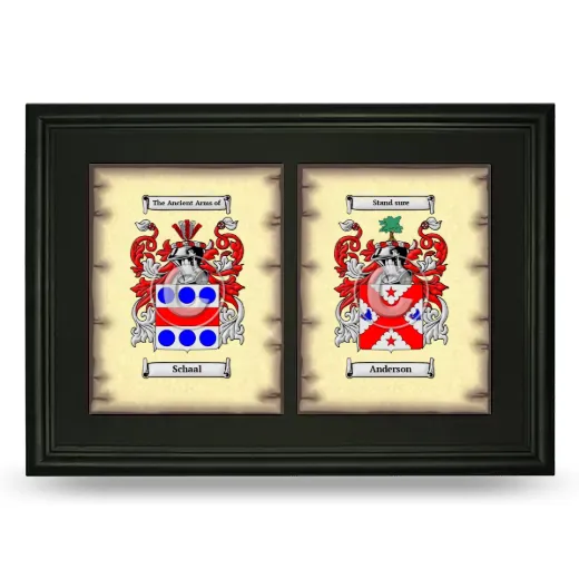Double Coat of Arms Framed - Black