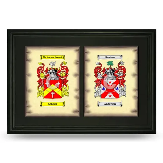 Double Coat of Arms Framed - Black