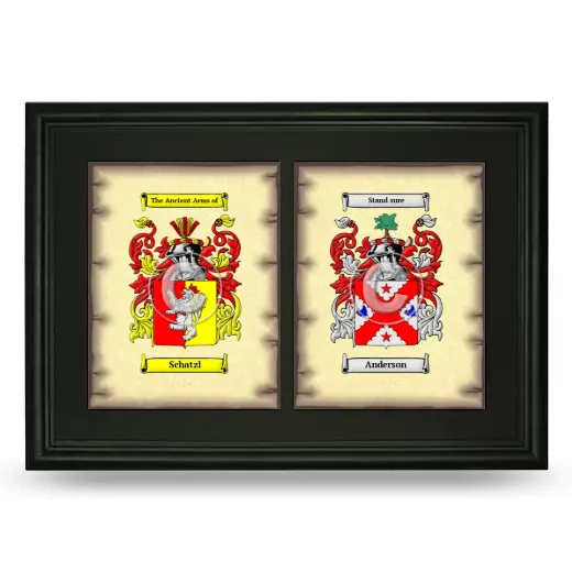 Double Coat of Arms Framed - Black