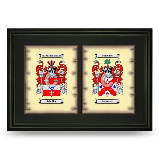 Double Coat of Arms Framed - Black