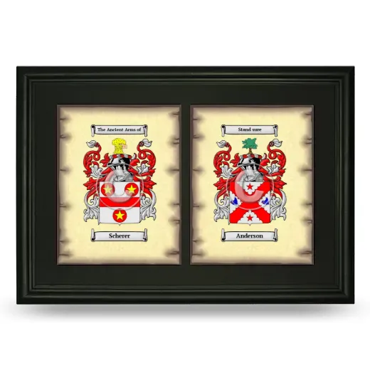 Double Coat of Arms Framed - Black