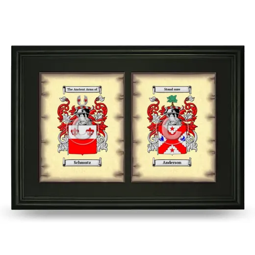Double Coat of Arms Framed - Black