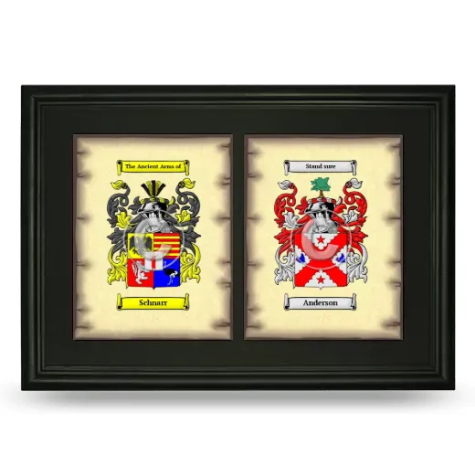Double Coat of Arms Framed - Black