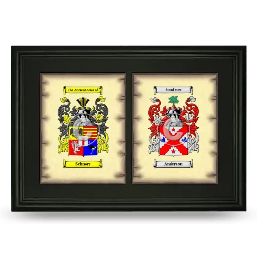 Double Coat of Arms Framed - Black