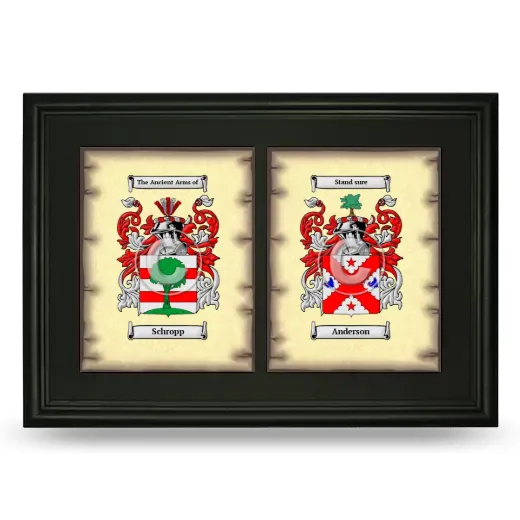 Double Coat of Arms Framed - Black