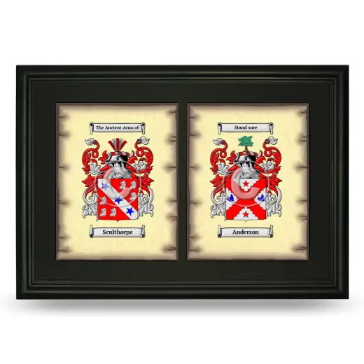 Double Coat of Arms Framed - Black