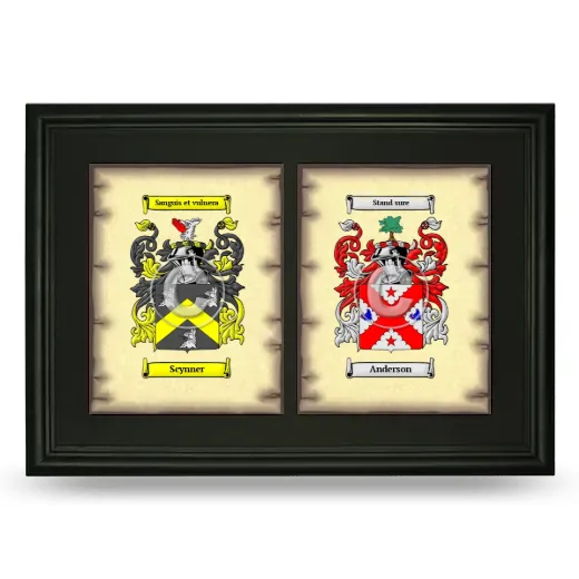 Double Coat of Arms Framed - Black