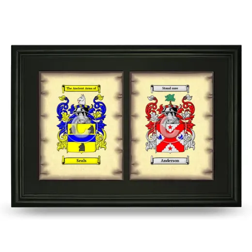 Double Coat of Arms Framed - Black