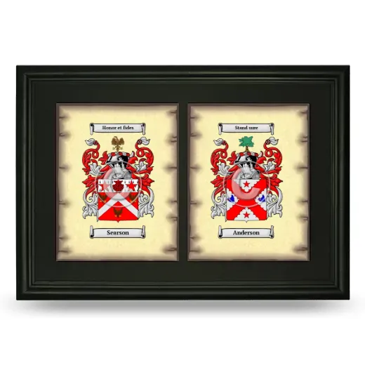 Double Coat of Arms Framed - Black