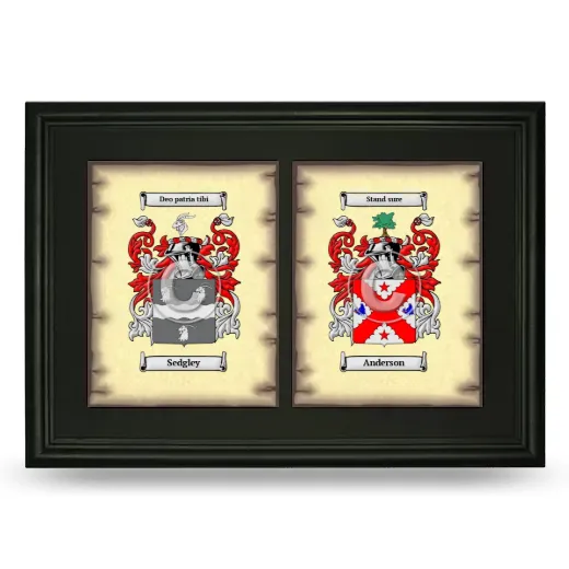 Double Coat of Arms Framed - Black