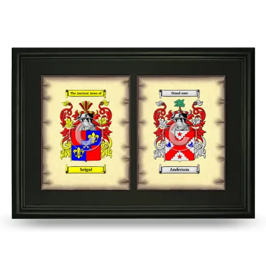 Double Coat of Arms Framed - Black