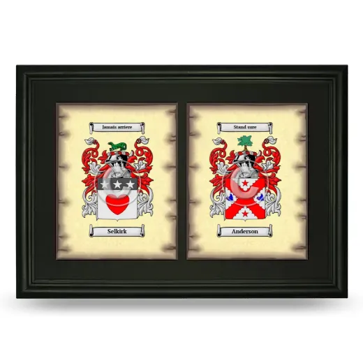 Double Coat of Arms Framed - Black