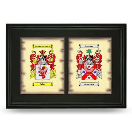 Double Coat of Arms Framed - Black