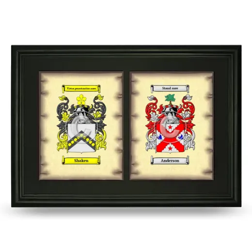 Double Coat of Arms Framed - Black