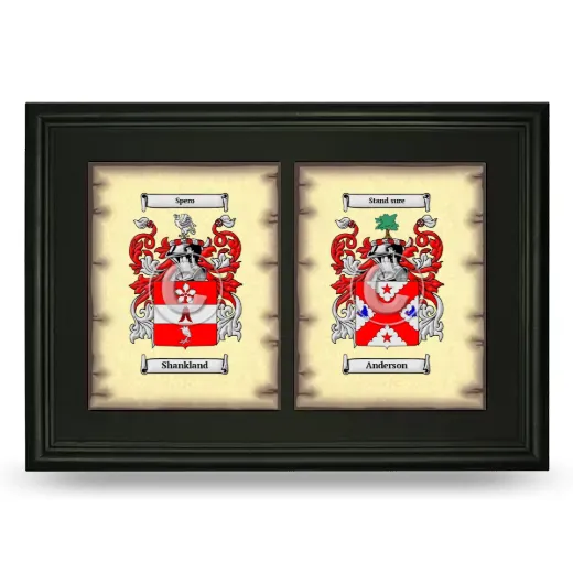 Double Coat of Arms Framed - Black