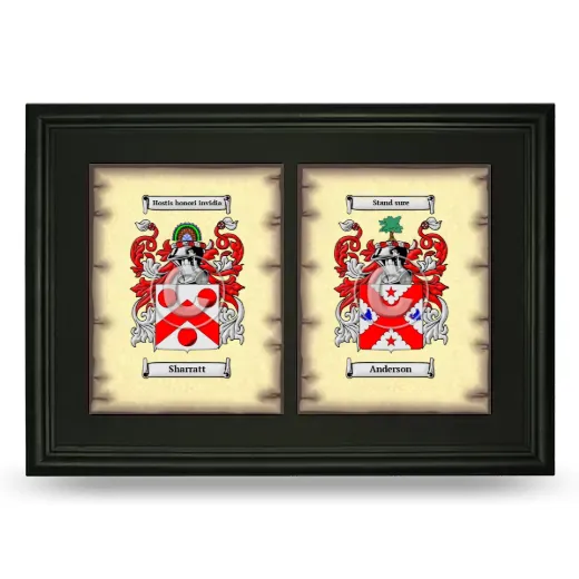 Double Coat of Arms Framed - Black