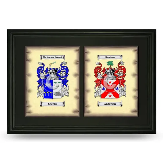 Double Coat of Arms Framed - Black