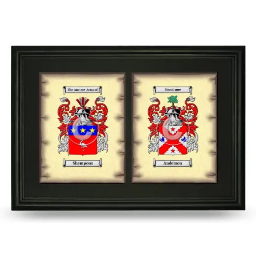 Double Coat of Arms Framed - Black