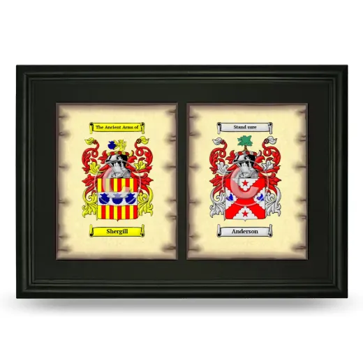 Double Coat of Arms Framed - Black