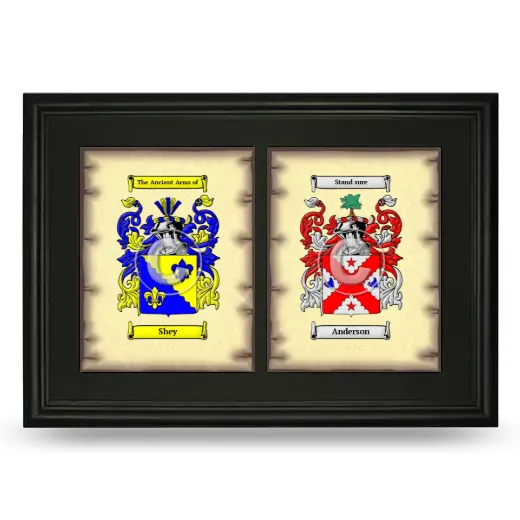 Double Coat of Arms Framed - Black