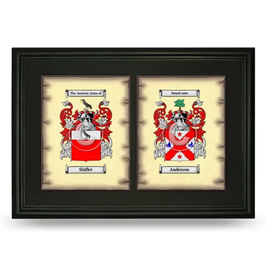 Double Coat of Arms Framed - Black