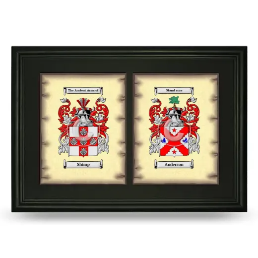 Double Coat of Arms Framed - Black