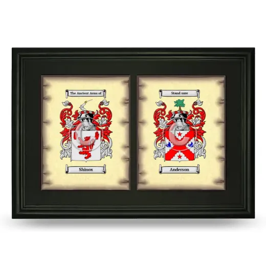 Double Coat of Arms Framed - Black