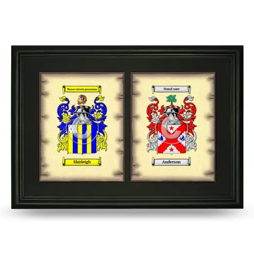 Double Coat of Arms Framed - Black