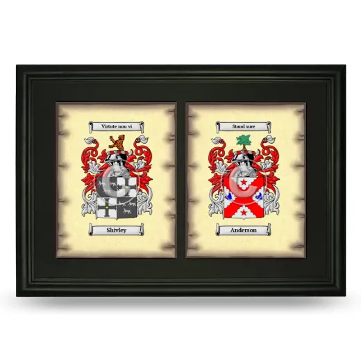 Double Coat of Arms Framed - Black