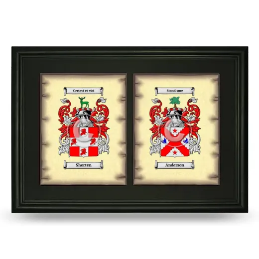 Double Coat of Arms Framed - Black