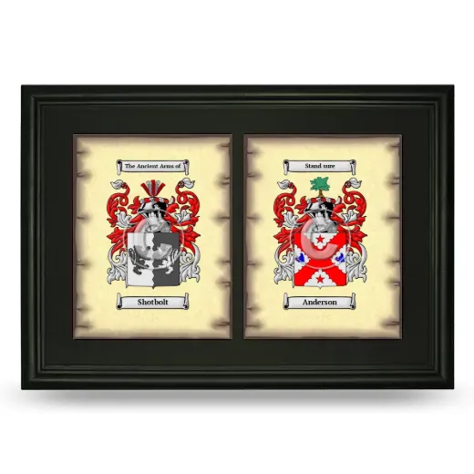 Double Coat of Arms Framed - Black
