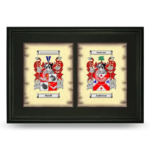 Double Coat of Arms Framed - Black