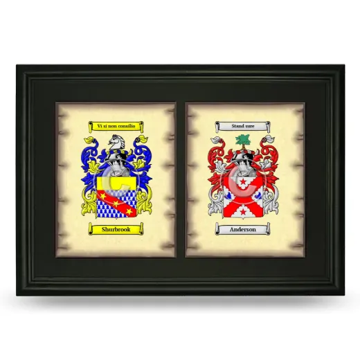 Double Coat of Arms Framed - Black